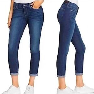 Paige Kylie Crop Skinny Rolled Hem Jeans